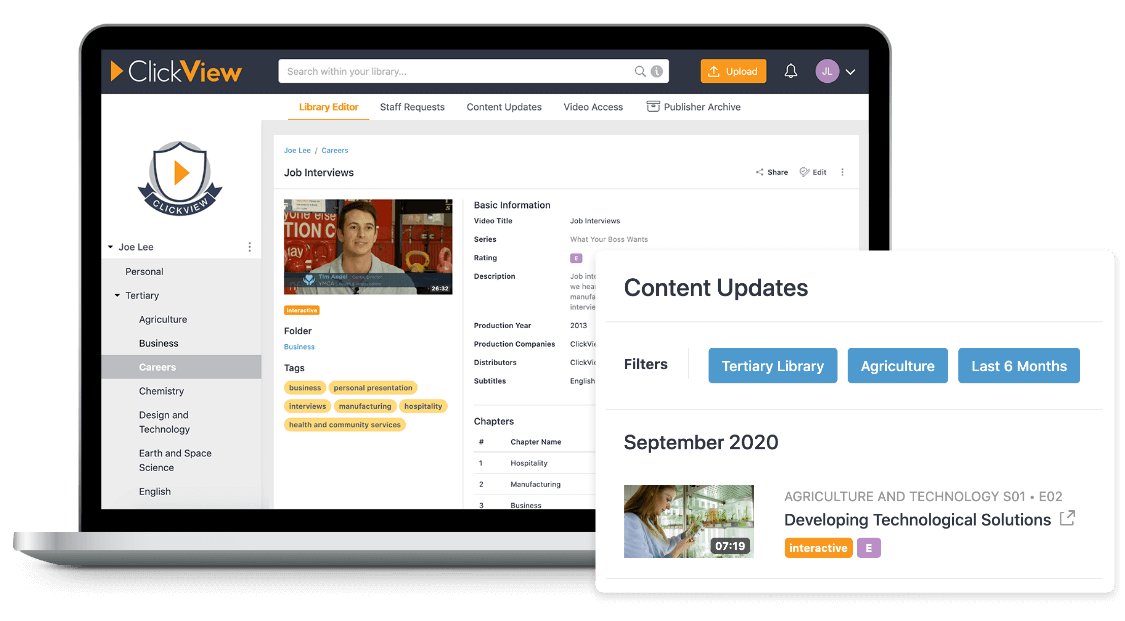 Library Editor - ClickView