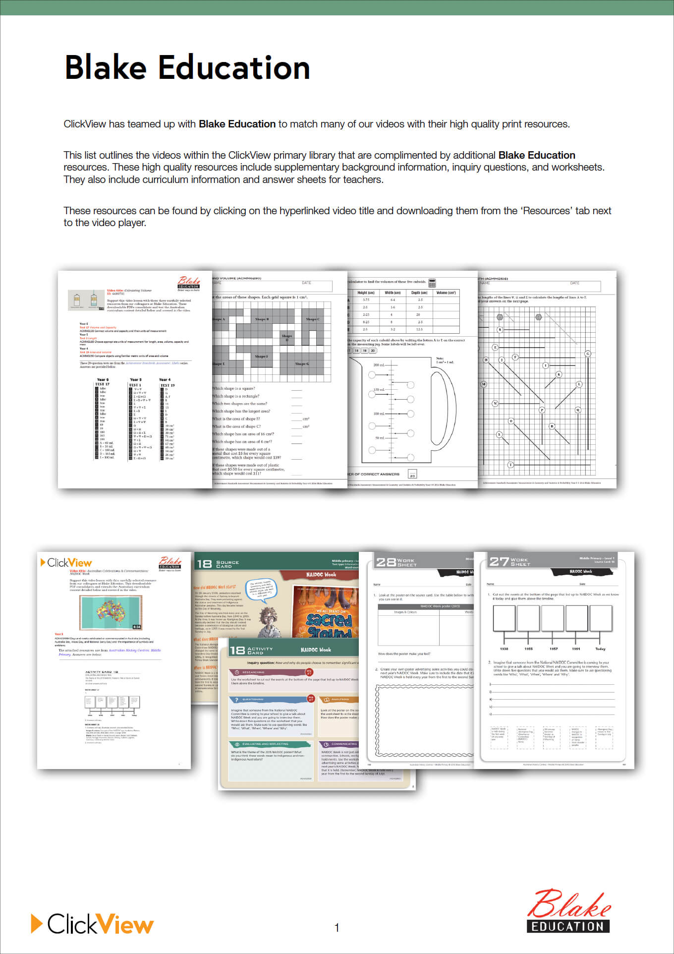 Blake Education Resource Flyer-image