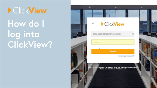 How do I log into ClickView?