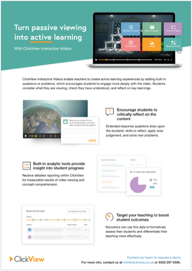 ClickView Interactive Videos Flyer-image