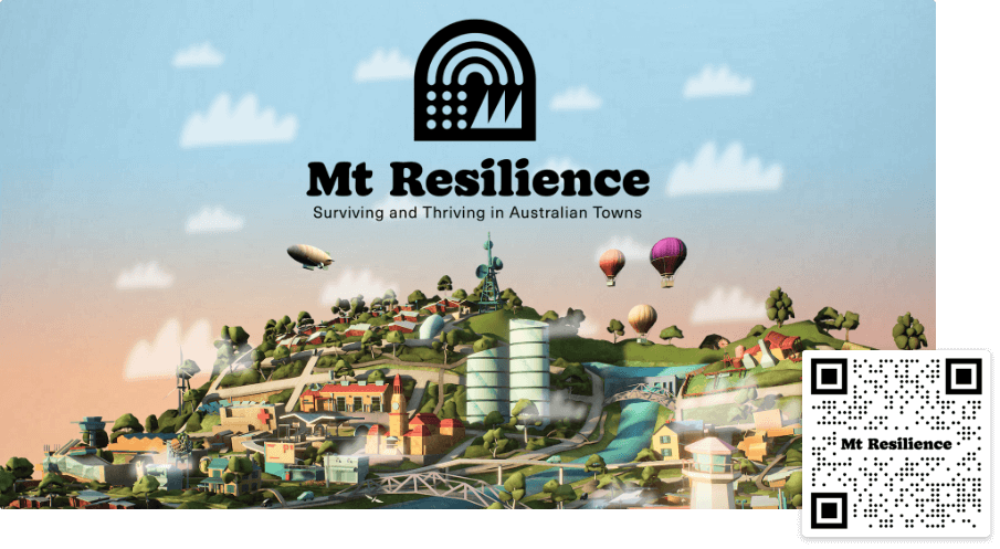 mount resilience banner with qr code