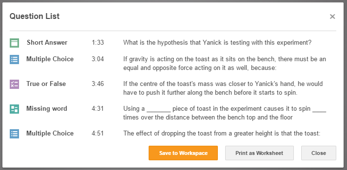 Question List