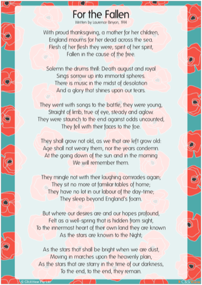 Miniclips - Remembrance Day Lesson Plan Pack