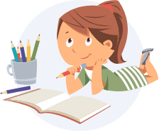 Boy reading a book